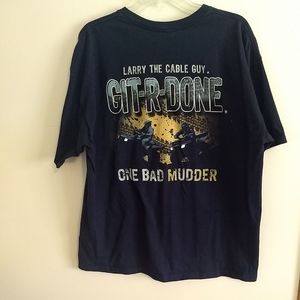 VINTAGE--Git R Done Larry The Cable Guy ATVs One Bad Mudder T-Shirt Men's XL